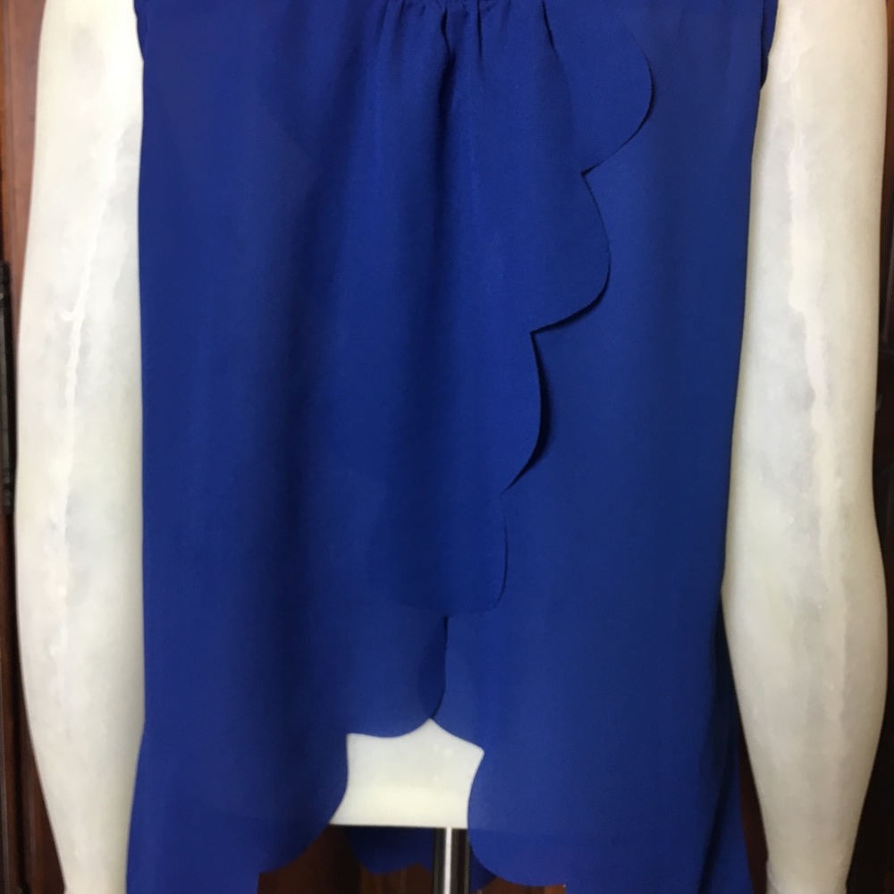 Ocean Blue Cut Out Pattern Top - Picture 4 of 6